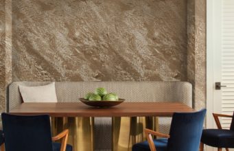 Декоративная штукатурка травертин в интерьере