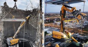 Высотный демонтаж роботами Brokk