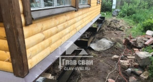 Как произвести замену фундамента под деревянным домом?