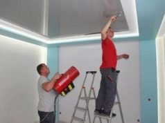 Описание установки натяжного потолка