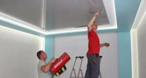 Описание установки натяжного потолка