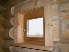 Как установить деревянное окно в баню?