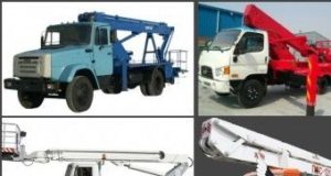 Виды автогидроподъемников