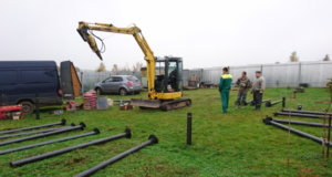 Установка винтовых свай