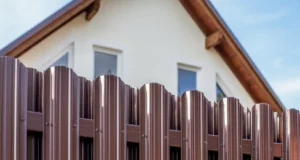 Забор из металлического штакетника: особенности и преимущества