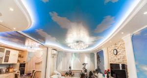 Натяжные потолки в интерьер