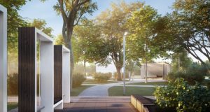 В мкр. Красная поляна Лобни идут работы по благоустройству