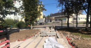 Сквер Ликвидаторов в Лобне обновляется: выполнено 65% работ по благоустройству